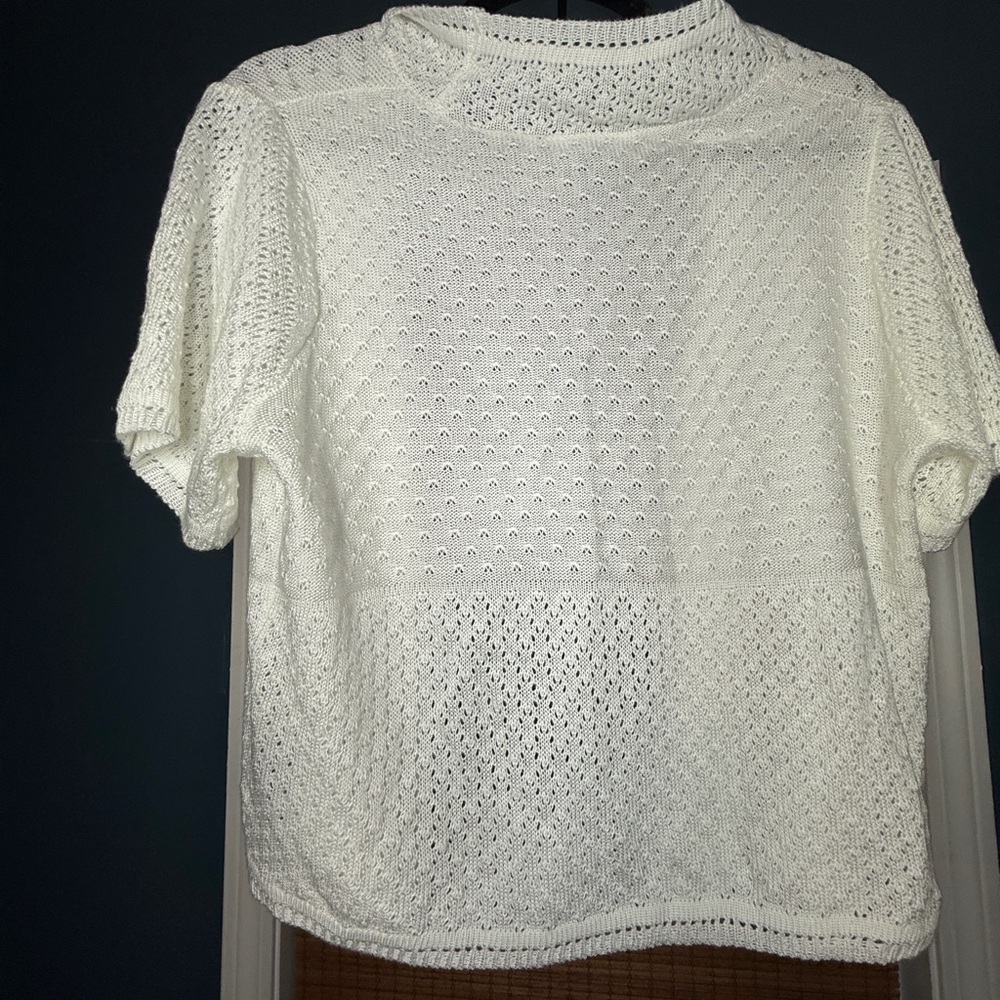 Perceptions White Open-Front Cardigan - image 2